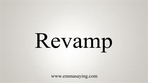 How to say revamp in Filipino .